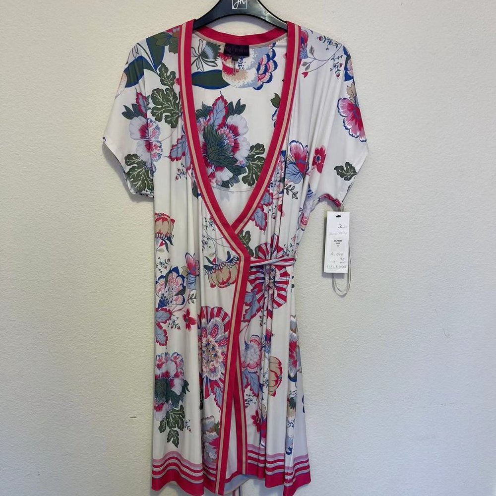 Hale bob strechable wrap dress